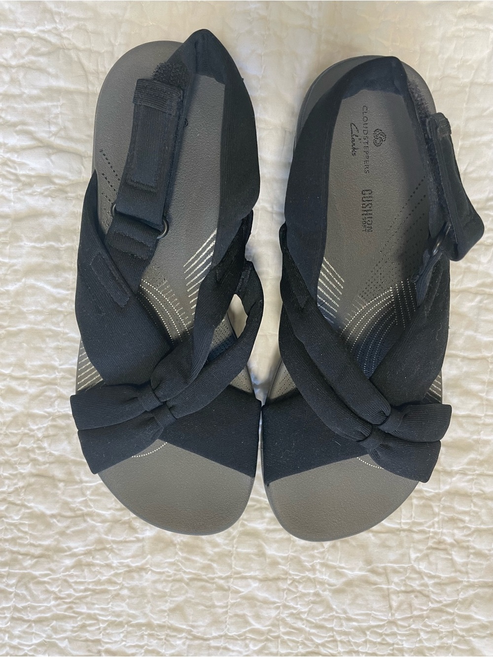 Clarks Black Knotted Strap Women's Sandals